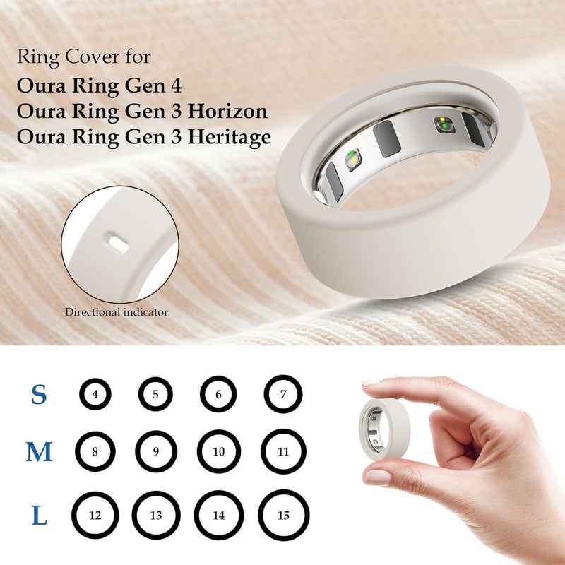 Hexasider 15 Pack Cover Compatible with Oura Ring Gen 4/4 Ceramic/Gen 3 Horizon/Gen 3 Heritage Case, Anti-Scratch Silicone Protector for Women Men Working Out Gym, Support Charging with Cover on - Image 2